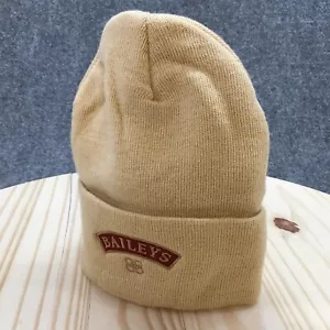 Baileys Liqueur Cuffed Beanie Cap Hat Mens Beige One Size Embroidered Logo - Picture 1 of 11