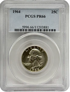 1964 Proof Silver Washington Quarter PCGS PR66 - Picture 1 of 2