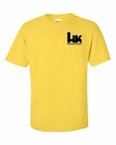 Heckler and Koch Black Chest Logo T Shirt 2nd Amendment Pro Gun Rifle Pistol Tee - Picture 1 of 12