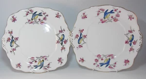 2 antike Royal Albert Crown China Blossom RD730452 Kuchen Servierplatten 1930er sehr guter Zustand - Bild 1 von 10