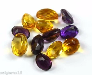 Brazilian Citrine & Amethyst Loose Gemstone Lot 100-1000 Ct Oval Cut AD411 - Picture 1 of 16