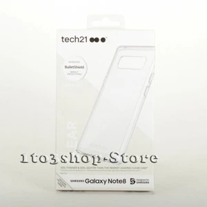 Tech21 Pure Clear Case Flexible Soft Gel Snap Cover for Samsung Galaxy Note 8 - Picture 1 of 5