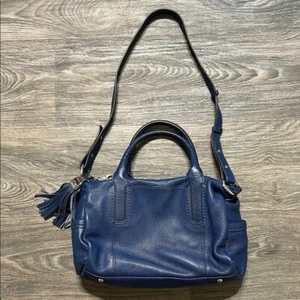 Bolso de Hombro B Makowsky Cuero Charisse Espina Borla Azul Índigo BM31910 - Imagen 1 de 16