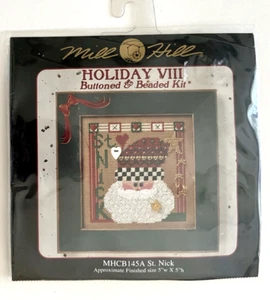 Vintage 2000 - Mill Hill Holiday VIII Kreuzstich-Set Santa St. Nick MHCB145A - Bild 1 von 2