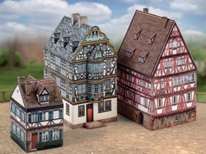 Kartonmodellbau Spur H0  Bausatz Altstadt  verschiedene Modelle  1:87  NEU  OVP - Picture 1 of 17