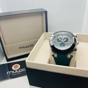 Mulco Prix Men's Chronograph 48mm Day/Date Teal Swiss Watch MW5-3068-435 - Picture 1 of 7