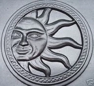 Sun stepping stone plastic mold concrete plaster mould 13" x 2" - Picture 1 of 1
