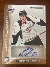 2016-17 In The Game Auto Heroes and Prospects Gabriel Vilardi Autograph