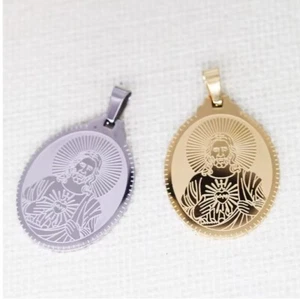 Collar para mujer de acero inoxidable Santo Jesús - Imagen 1 de 4