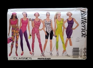 Butterick 6541 Sz ALL SIZES Sew Pattern UNCUT Exercise Unitard Leggings Classics - Picture 1 of 4