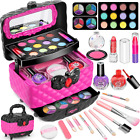 Hollyhi 41-teiliges Kinder Make-up Spielzeug Kit für Mädchen, waschbares Make-up Set Spielzeug mit echten