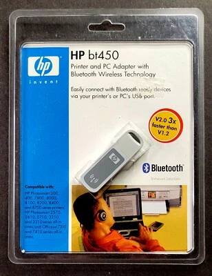 HP bt450 Printer and PC Adapter with Bluetooth Wireless Technology New Sealed - Image 1 of 2