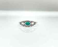 Woman Designer Turquoise stone Ring Solid 925 Silver Dainty Ring All Size MK1336