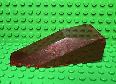 LEGO 1980s Trans-Red Windscreen 10 x 4 x 2 1/3 Canopy 2507 Classic Space Police - Image 1 of 4