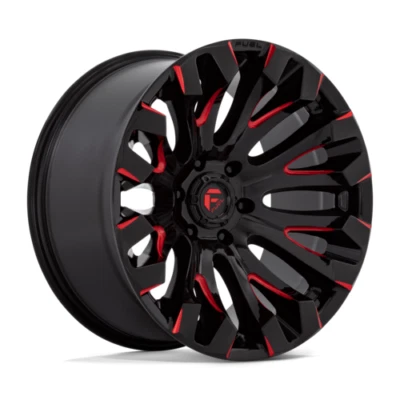 20 Inch Black Red Wheels Rims Fuel D829 20x10 LIFTED Dodge RAM 1500 Truck 5x5.5 - Imagem 1 de 4