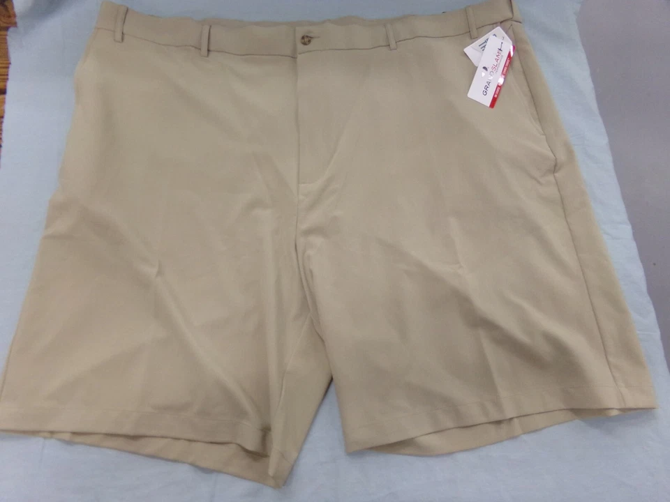 Grand Slam Men’s Khaki Golf Shorts Size 54 Performance Nes UPF 50