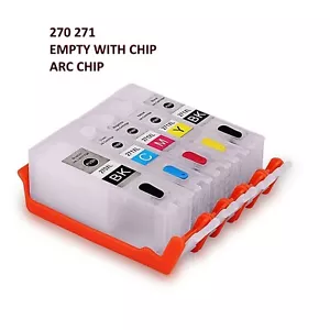 Cartucce ricaricabili vuote per Canon PGI-270 CLI-271 con chip di ripristino automatico - Foto 1 di 1
