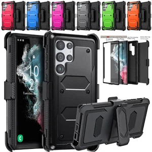 Funda protectora resistente a prueba de golpes + clip para cinturón para Samsung Galaxy S22 Ultra/S22/S22 Plus - Imagen 1 de 94