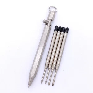 Stainless Steel Bolt Pen Ballpoint Rollerball Signature Pen W/ 5pcs G2 Refills - Picture 1 of 9