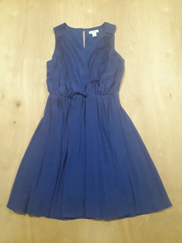 Women's Cato Blue Sleeveless Permanent Pleat Lined Wrap Dress Size 8 - Image 1 of 3
