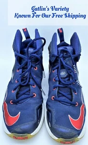 Nike Lebron James XIII 13 USA Big Kids Youth Basketball Shoes Size 6Y Blue Red - Picture 1 of 9