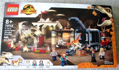 NEW LEGO Jurassic World: T. rex & Atrociraptor Dinosaur Breakout 76948 (damage) - Image 1 of 4