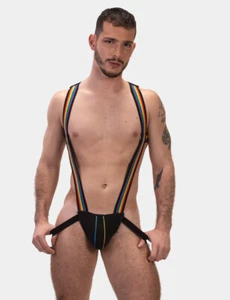 barcode Berlin - Harness Pride INFINITY schwarz S M L XL Herren 92245/100 gay - Picture 1 of 5