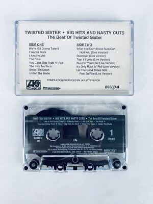 Twisted Sister Big Hits And Nasty Cuts Cassette Tape PROMO Greatest Hits TESTED - Image 1 of 3