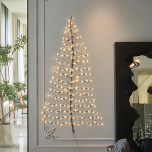 6FT LED Wall Tree 180L Warm White Fairy Lights Indoor & Outdoor Holiday Decorati - Picture 1 of 12
