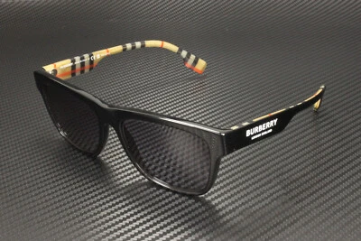 Gafas de sol unisex Burberry BE4293 377381 negras grises lentes polarizadas 56 mm Foto 1 de 3