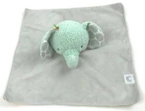 Boppy Green Elephant Gray Security Blanket Chevron Finger Puppet Lovey Green Red - Picture 1 of 4