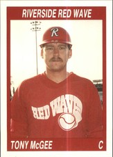 1990 Riverside Red Wave Cal League Cards #4 Tony McGee