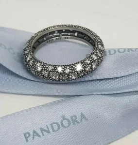 Authentic Pandora Clear White Cosmic Stars Sterling Silver Ring 54 190915CZ NEW - Picture 1 of 2