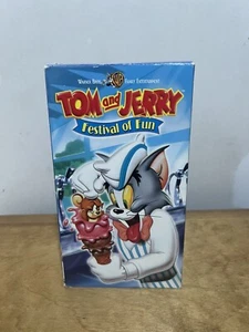 Tom & Jerry Festival of Fun VHS Tape RARE OOP Cartoon Kids Warner Bros - Picture 1 of 10