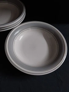 Marcy Styled By Westminster Stoneware Grey Stripe Bowls Set Of 4 Japan - Picture 1 of 4
