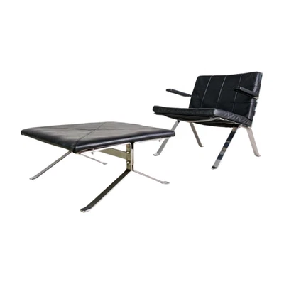 Poltrona Hans Eichenberger Eurochair 1600 GM mobili + pouf - Immagine 1 di 4