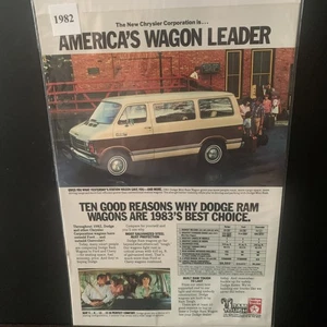 Vintage 1982 Dodge Mini Ram Wagon Americas Wagon Leader Ad Advertisement - Imagen 1 de 2