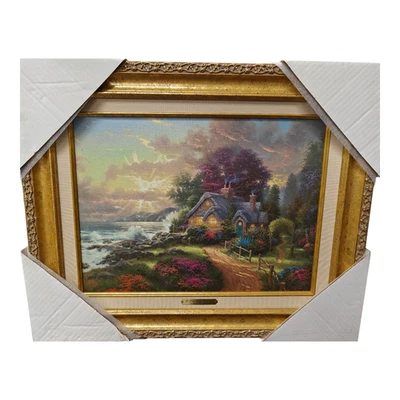 Thomas Kinkade“A New Day Dawning”经典系列帆布平版画 - 17×21 — 第 1/4 张图片
