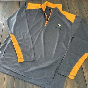 Champion Norfolk State Spartans 1/4 Zip Gray Yellow Pullover Jacket - Large (G9) - Picture 1 of 8