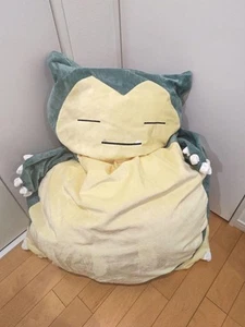 Pokemon Snorlax lebensgroßes Kissen halbe Baumwolle Pokemon lebensgroß Plüschtier NEU - Bild 1 von 4