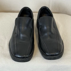 Skechers 60122 Men’s Black Leather Slip On Dress Shoes Men’s 8.5 - Picture 1 of 5