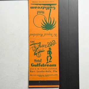 Hotel Gulfstream Fort Lauderdale Tropical Wonderland 1940s Matchbook - Picture 1 of 3