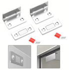 1set Magnetic Door Catch Latch Silver Self Adhesive Cabinet Closer - NEW