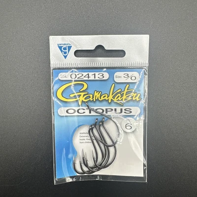 gamakatsu octopus hook size 3/0  6 per pack 02413  - Image 1 of 2
