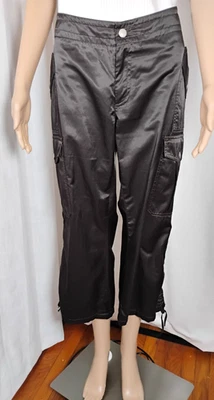 Pantalones utilitarios Banana Republic talla 12 marrón satinado corto paracaídas carga algodón Blnd Foto 1 de 4