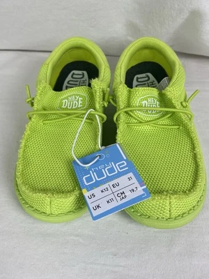 Hey Dude Wally Youth Funk Mono Volt Talla: 12 Verde Nuevo Con Etiquetas Foto 1 de 4