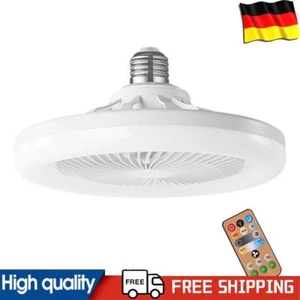 Small Fan Light Remote Control Mini Fan Lamp E27 3 Speed for Living Room Bedroom - Bild 1 von 8