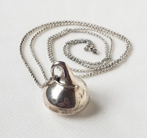 Vintage Bayanihan Sterling Silver Hershey Kiss Pendant With Chain Necklace - Picture 1 of 8
