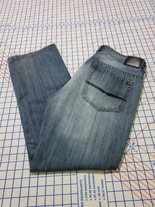 Pantalones de mezclilla desgastados de pierna recta Buffalo David Bitton para hombre talla 36 X 31 - Imagen 1 de 15