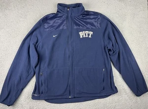 NIKE Pitt Panthers Jacket Mens 2XL Dri-Fit Full Zip Sweatshirt Navy Blue Fleece - Picture 1 of 22